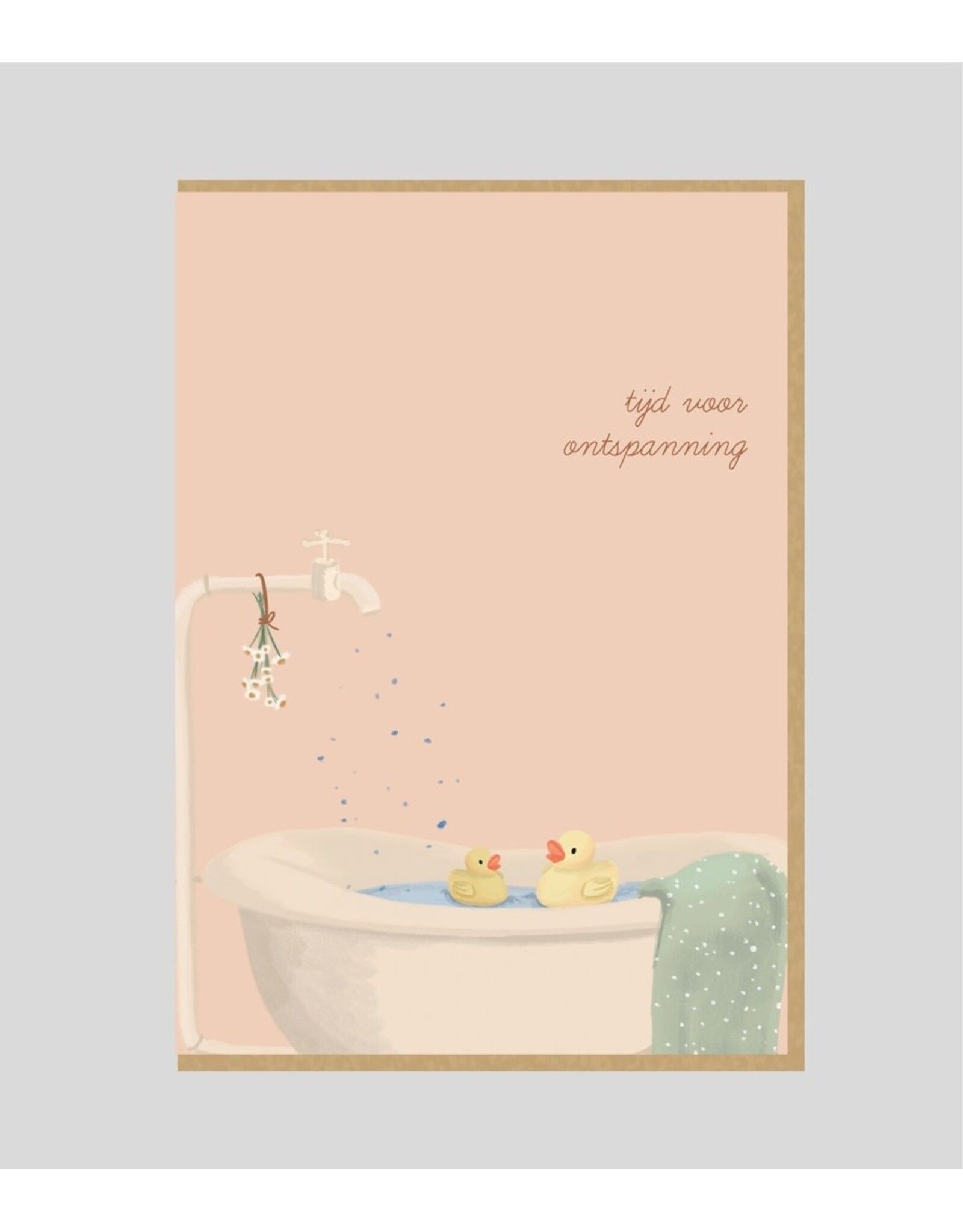 Josefien Wenskaart - Tijd voor ontspanning - Dubbele kaart + Envelop