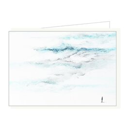 Lieve Claesen Wenskaart - Wolken - Dubbele kaart + Envelop