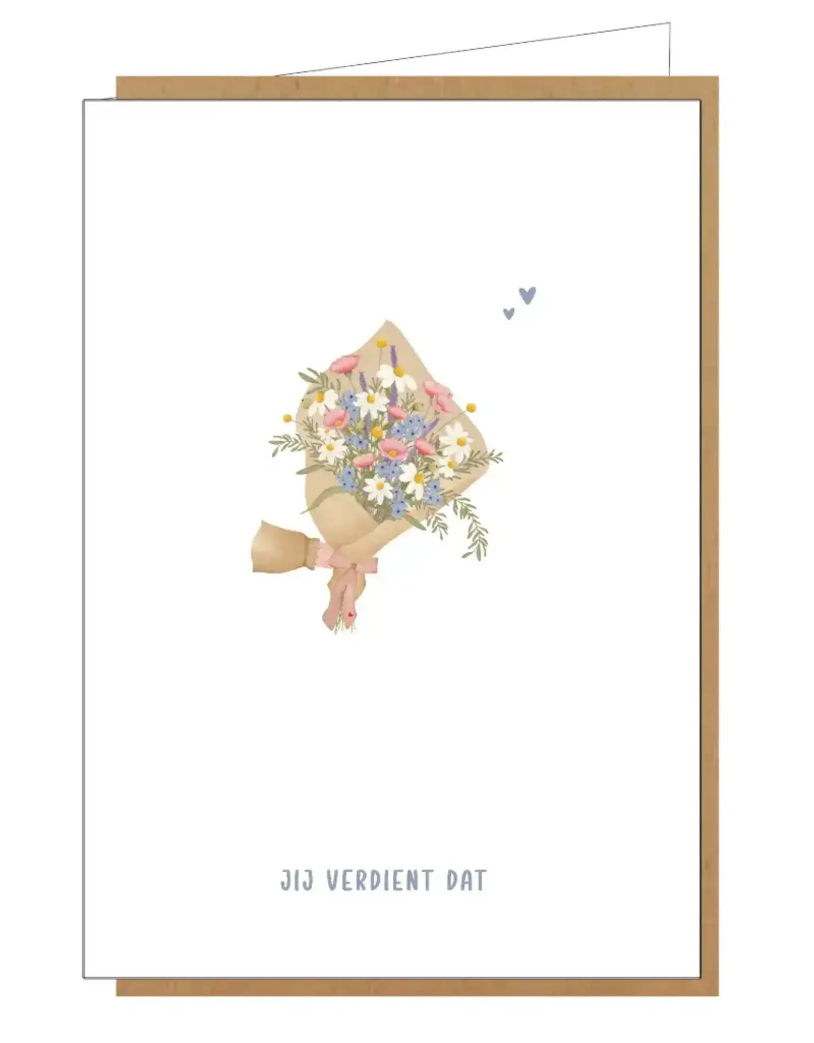 Studio Lin Wenskaart - Jij verdient dat - Dubbele kaart + Envelop