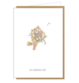 Studio Lin Wenskaart - Jij verdient dat - Dubbele kaart + Envelop