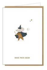 Studio Lin Wenskaart - Hocus Pocus Hoera - Dubbele kaart + Envelop
