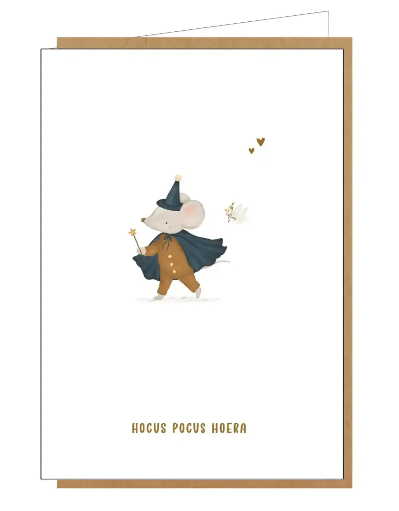 Studio Lin Wenskaart - Hocus Pocus Hoera - Dubbele kaart + Envelop