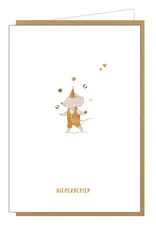 Studio Lin Wenskaart - Hieperdepiep - Dubbele kaart + Envelop