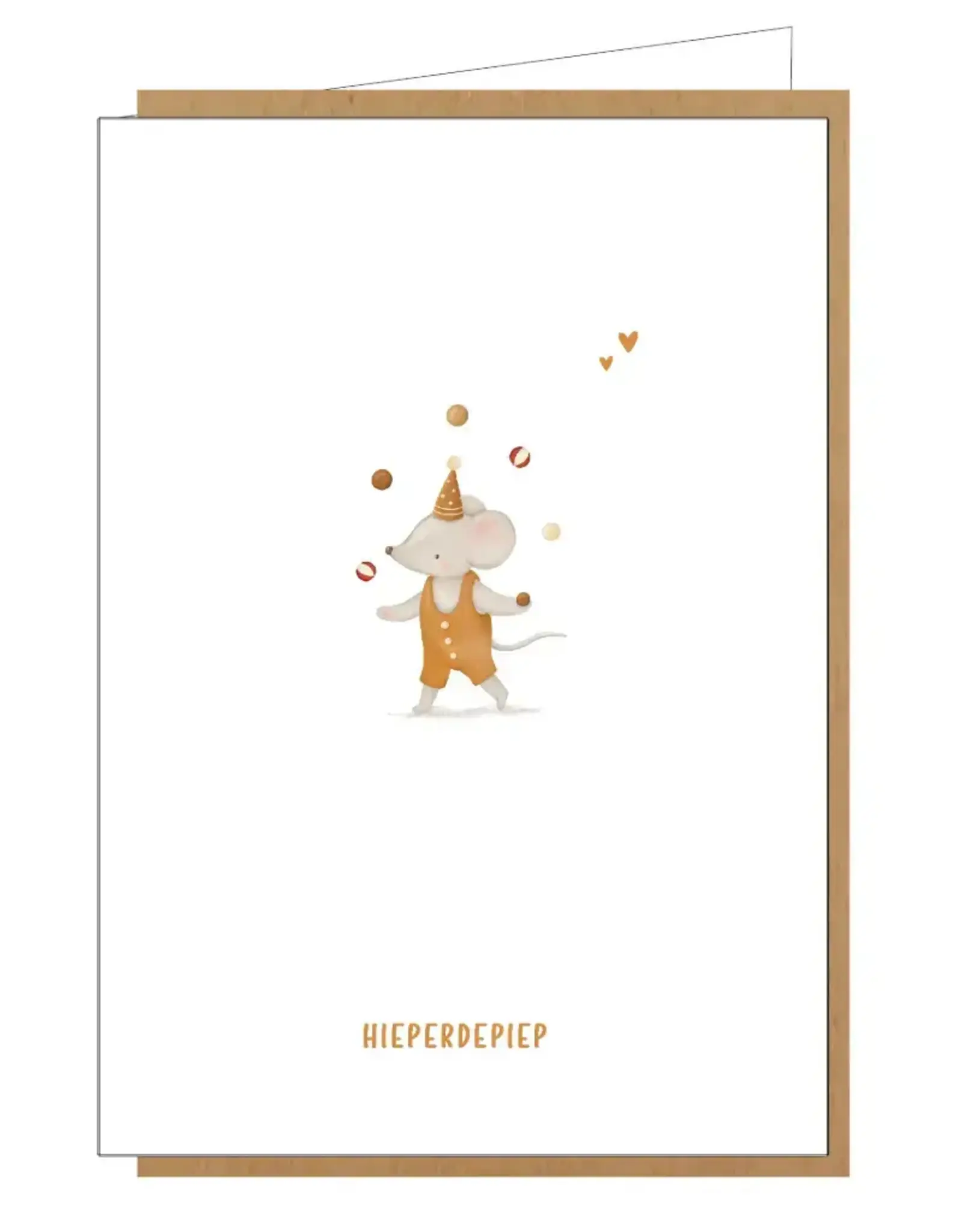 Studio Lin Wenskaart - Hieperdepiep - Dubbele kaart + Envelop