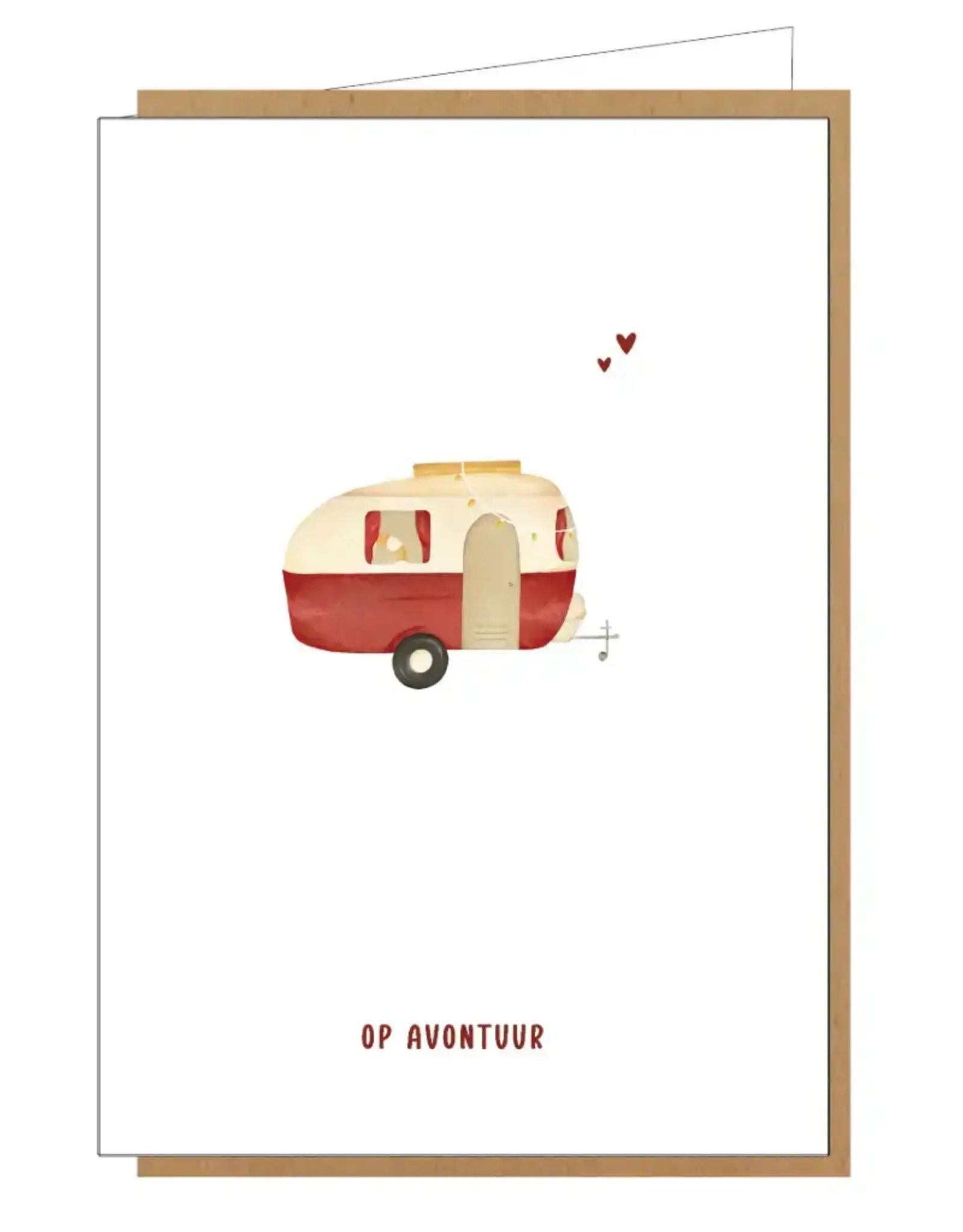 Studio Lin Wenskaart - Op avontuur - Dubbele kaart + Envelop
