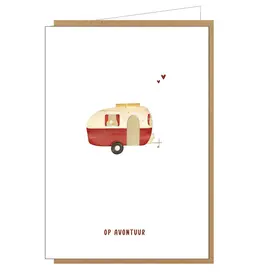 Studio Lin Wenskaart - Op avontuur - Dubbele kaart + Envelop