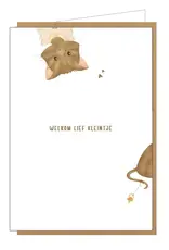 Studio Lin Wenskaart - Welkom lief kleintje - Dubbele kaart + Envelop