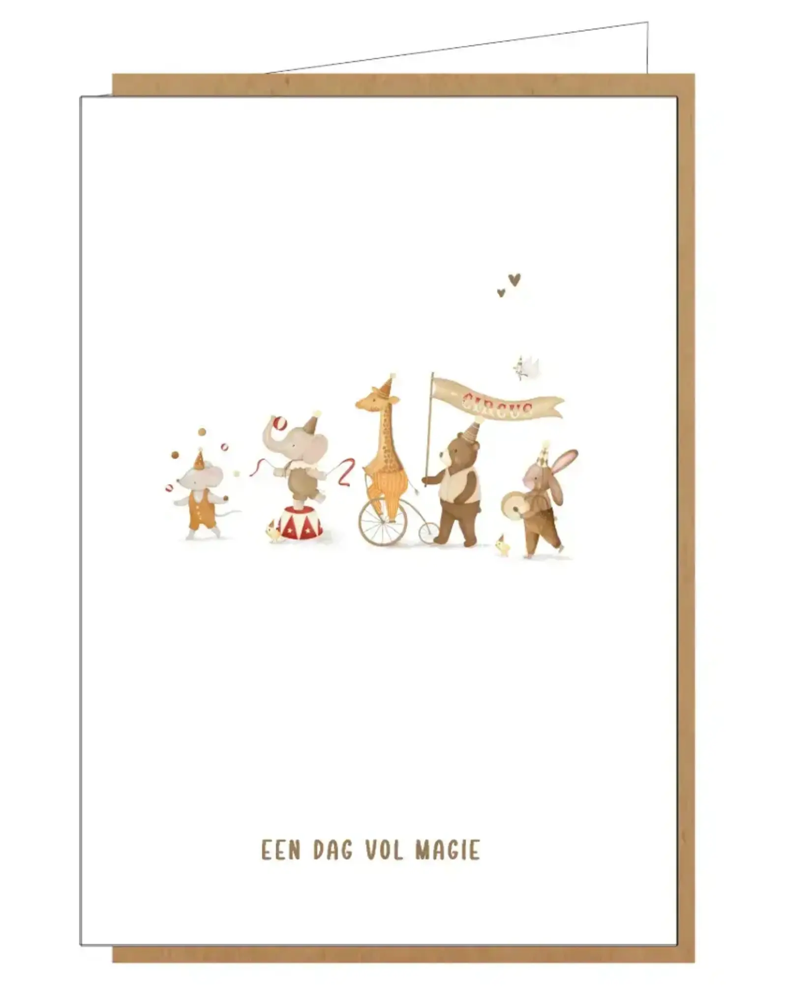 Studio Lin Wenskaart - Een dag vol magie - Dubbele kaart + Envelop