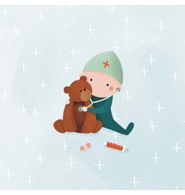 Studio Noorderlicht Wenskaart - Verpleegstertje - Dubbele kaart + Envelop