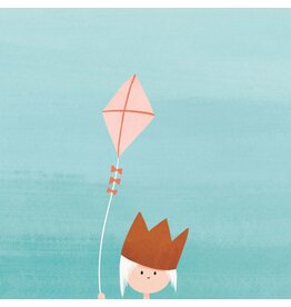 Studio Noorderlicht Wenskaart - Vlieger - Dubbele kaart + Envelop