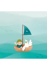 Studio Noorderlicht Wenskaart - Piraatje - Dubbele kaart + Envelop