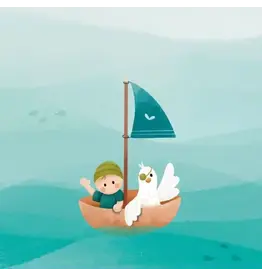 Studio Noorderlicht Wenskaart - Piraatje - Dubbele kaart + Envelop