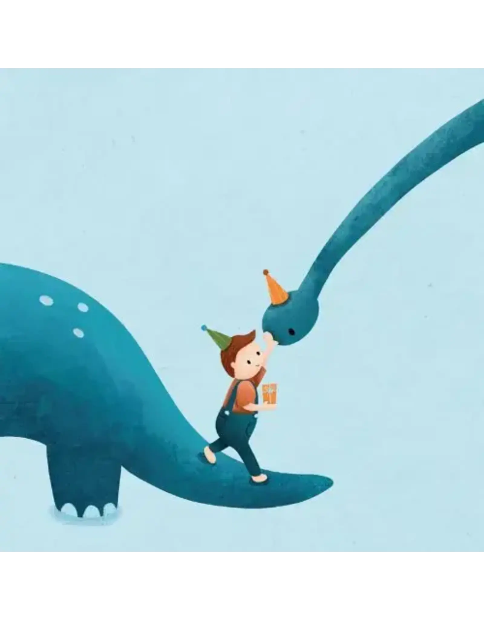 Studio Noorderlicht Wenskaart - Dinosaurus - Dubbele kaart + Envelop