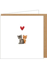 Yon Wenskaart - Kleine poesjes - Dubbele kaart + Envelop