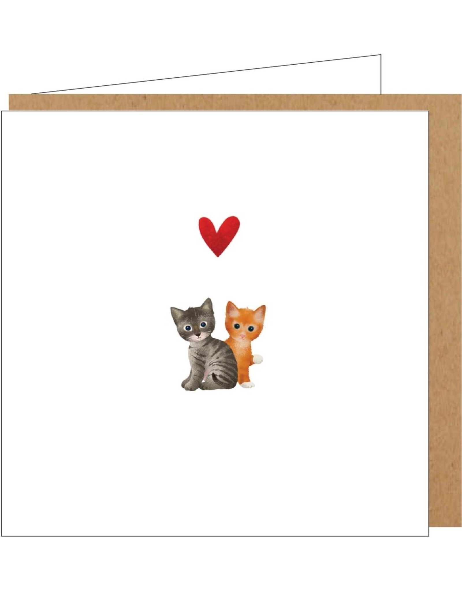 Yon Wenskaart - Kleine poesjes - Dubbele kaart + Envelop