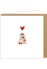 Yon Wenskaart - Taart - Dubbele kaart + Envelop