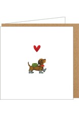 Yon Wenskaart - Teckel op Avontuur - Dubbele kaart + Envelop