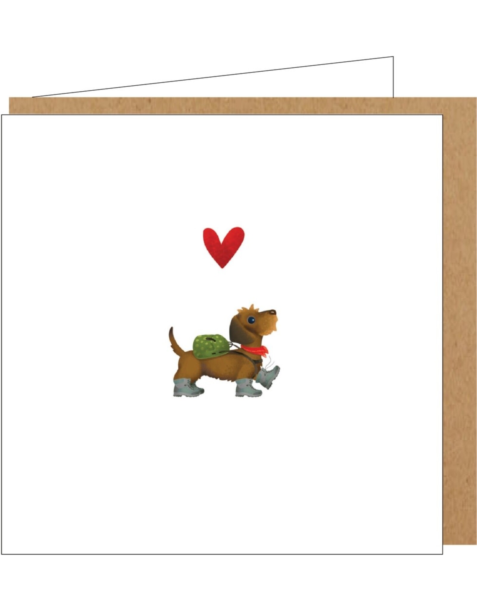 Yon Wenskaart - Teckel op Avontuur - Dubbele kaart + Envelop