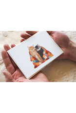 getekenddoorzusje Wenskaart - Katten met dekentje - Postkaart + Envelop