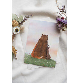 getekenddoorzusje Wenskaart - Samen - Postkaart + Envelop