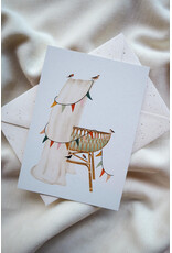 getekenddoorzusje Wenskaart - Wieg, Welkim lief kleintje - Postkaart + Envelop