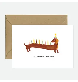 All The Ways to Say Wenskaart - Dachshunds Extra Birthday - Dubbele kaart + Envelop