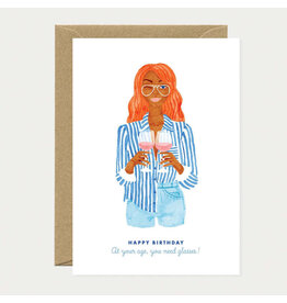 All The Ways to Say Wenskaart - Happy birthday you need glasses - Dubbele kaart + Envelop