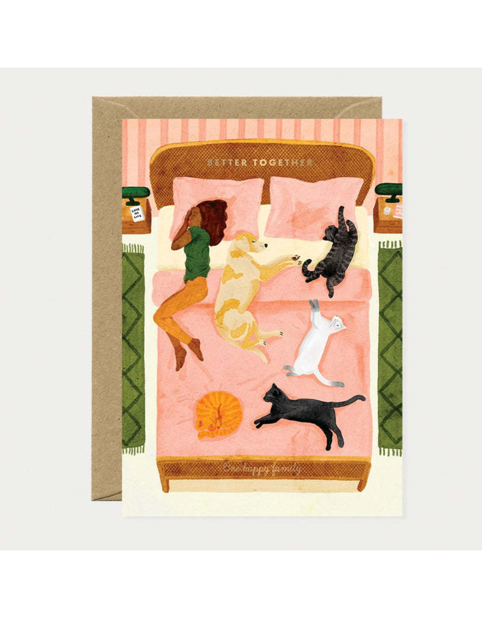 All The Ways to Say Wenskaart - Happy pets - Dubbele kaart + Envelop