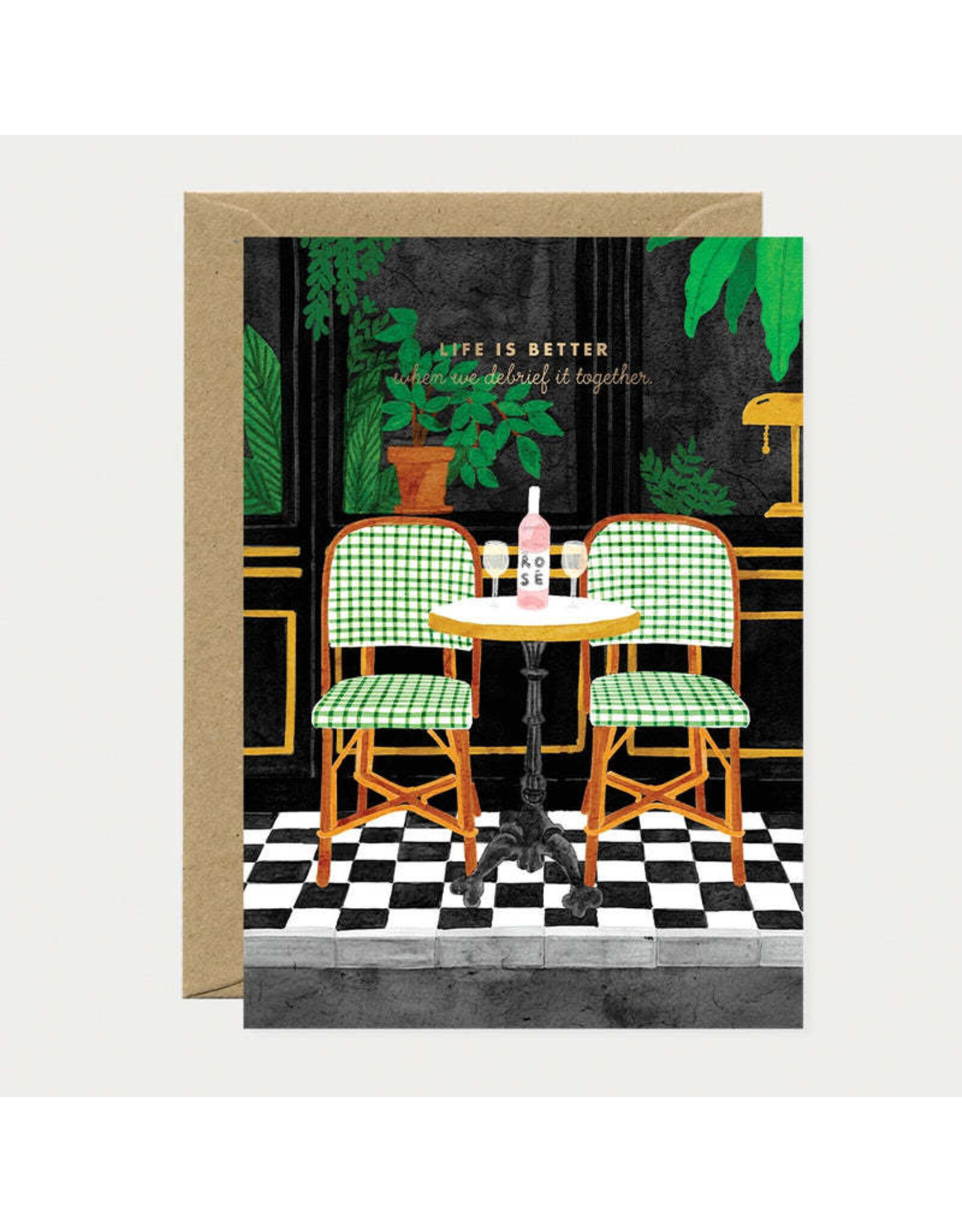 All The Ways to Say Wenskaart - Life is better debrief - Dubbele kaart + Envelop