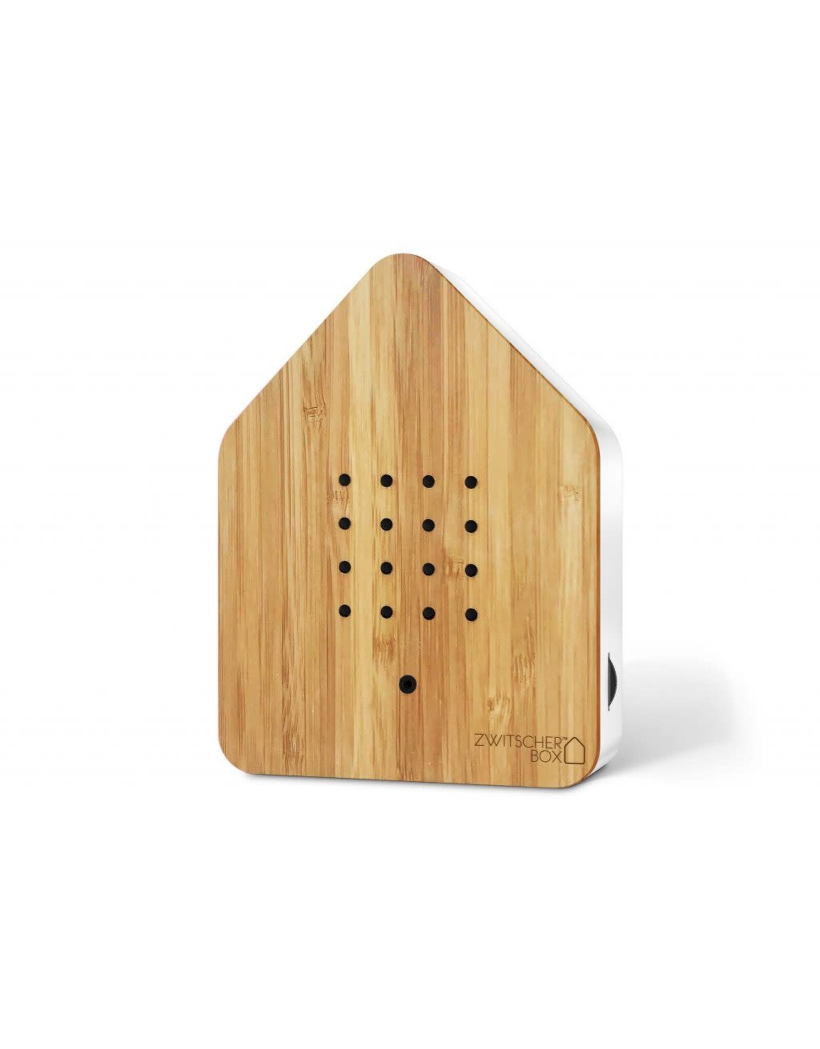 Zwitscherbox Zwitscherbox Bamboe - Geluiden: Merel - B 11 x H 14,5 x D 3,5 cm