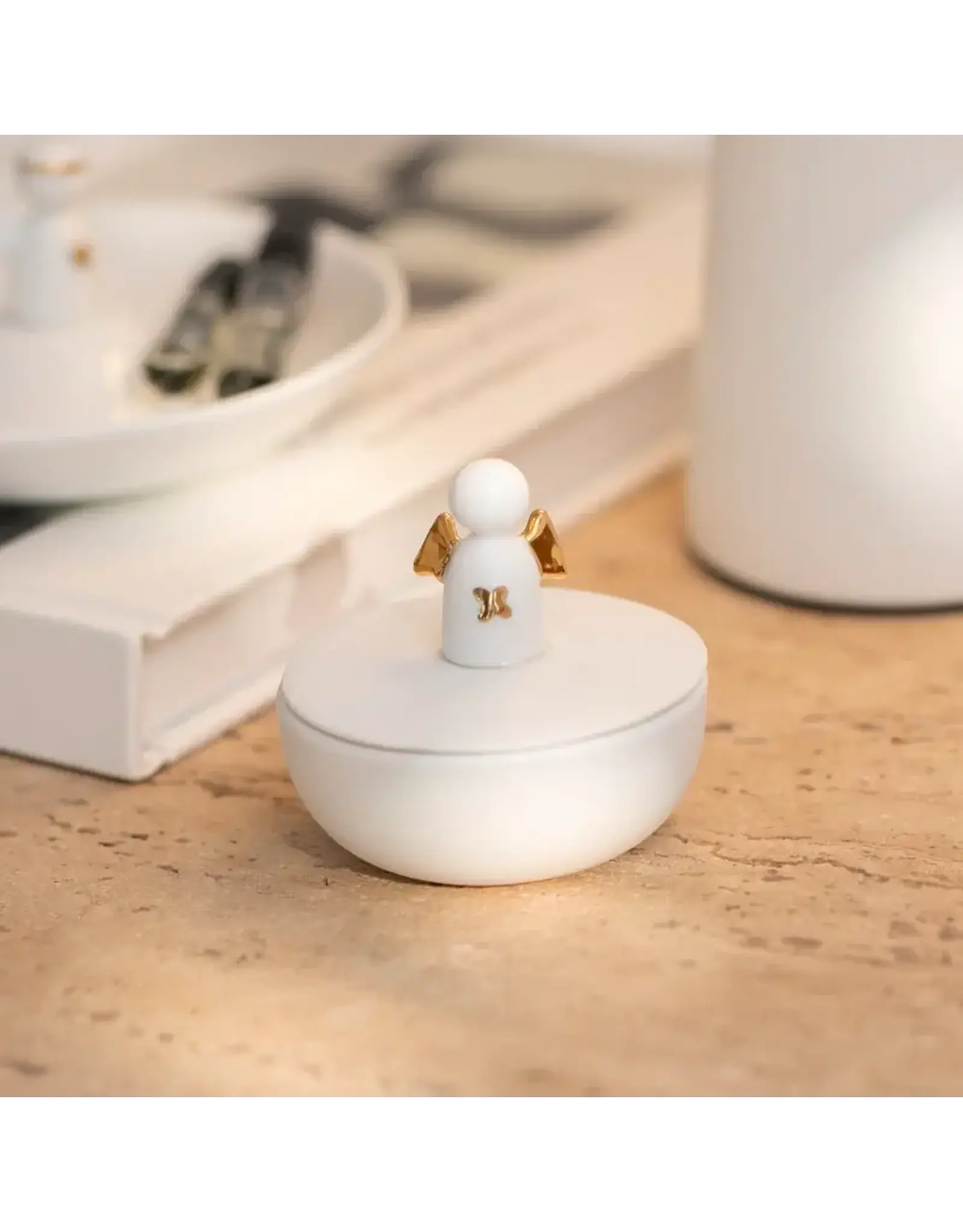 Raeder Doosje met Engeltje - Ø6x5,7 cm