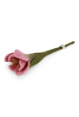 Gry & Sif Vilten Bloem - Krokus, Pink - 18cm