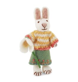 Gry & Sif Konijn Wit - Skirt&Snowdrop - 12cm