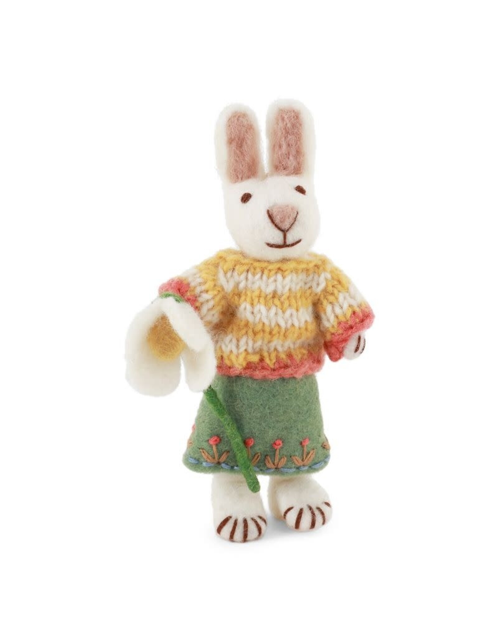 Gry & Sif Konijn Wit - Skirt&Snowdrop - 12cm