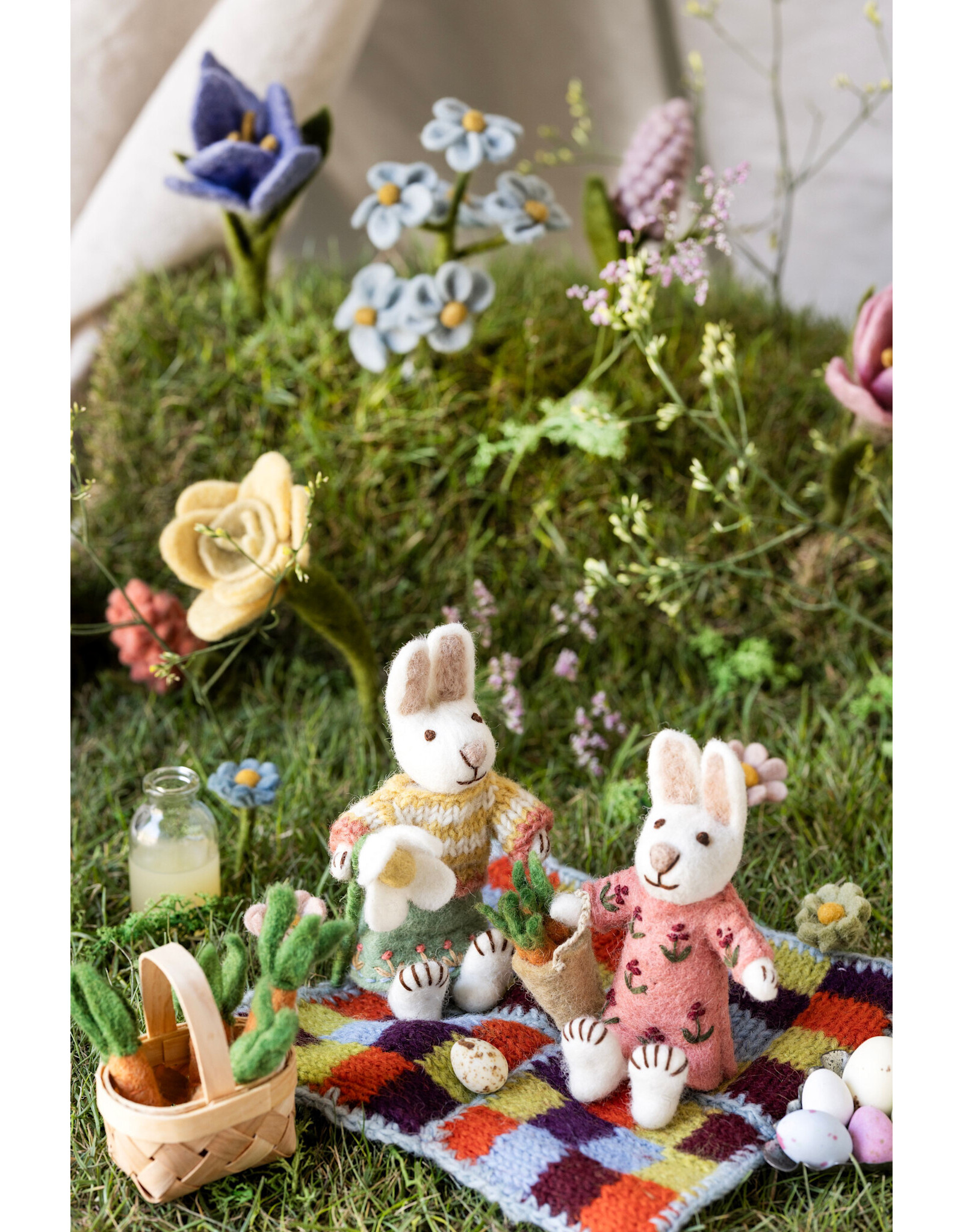 Gry & Sif Konijn Wit - Skirt&Snowdrop - 12cm