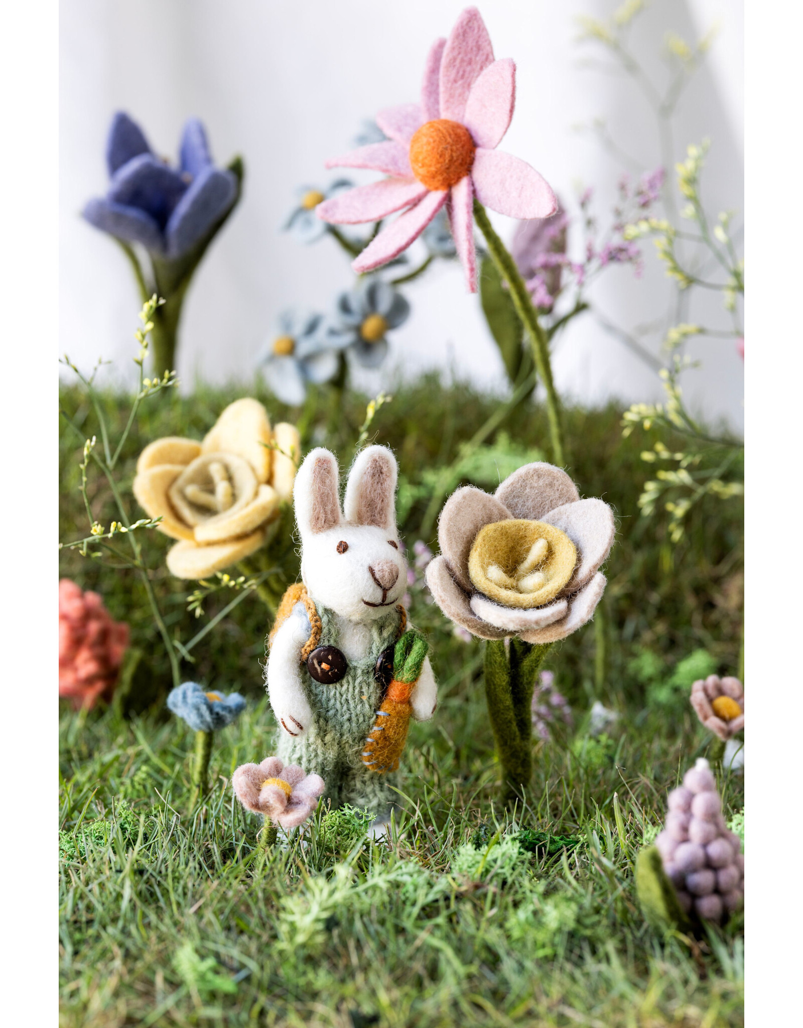 Gry & Sif Konijn Wit - Carrot&Backpack - 12cm