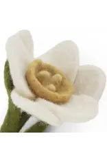 Gry & Sif Vilten Bloem - Daffodil, Wit - 18cm