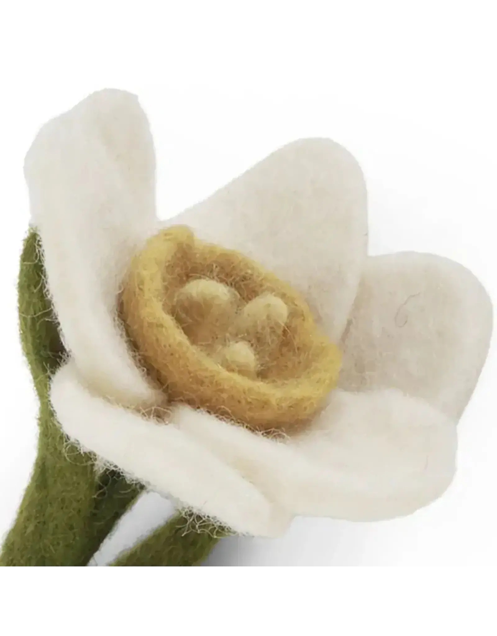 Gry & Sif Vilten Bloem - Daffodil, Wit - 18cm