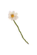 Gry & Sif Vilten Bloem - Anemoon - Wit - 32cm