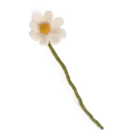 Gry & Sif Vilten Bloem - Anemoon - Wit - 32cm