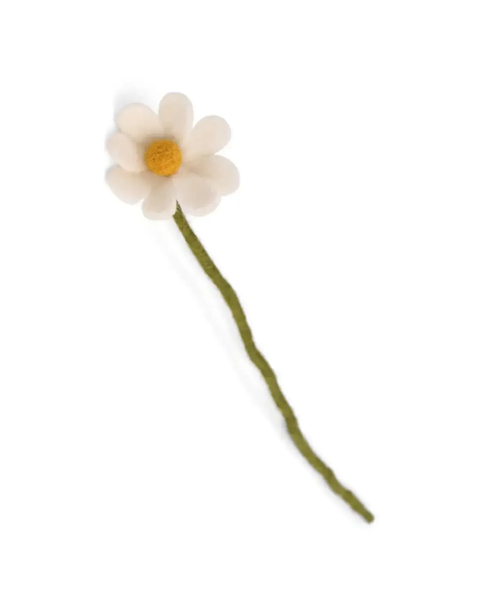 Gry & Sif Vilten Bloem - Anemoon - Wit - 32cm