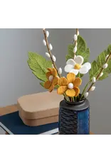 Gry & Sif Vilten Bloem - Anemoon - Wit - 32cm