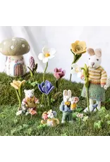 Gry & Sif Vilten Bloem - Anemoon - Wit - 32cm