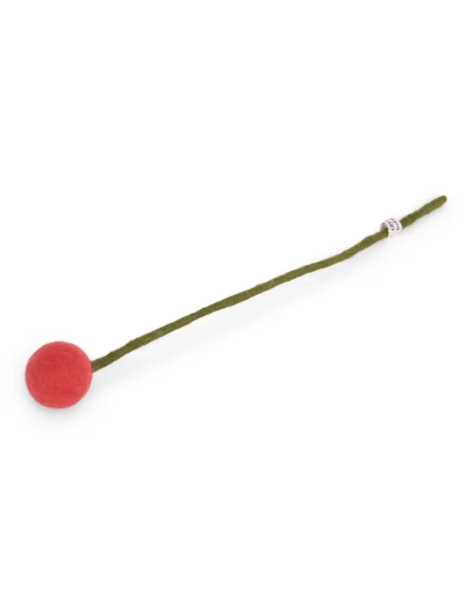 Gry & Sif Vilten Bloem - Bolletje, Coral - Ø 3x30cm