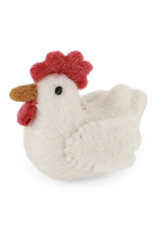Gry & Sif Rooster, Wit - 5x5x3cm
