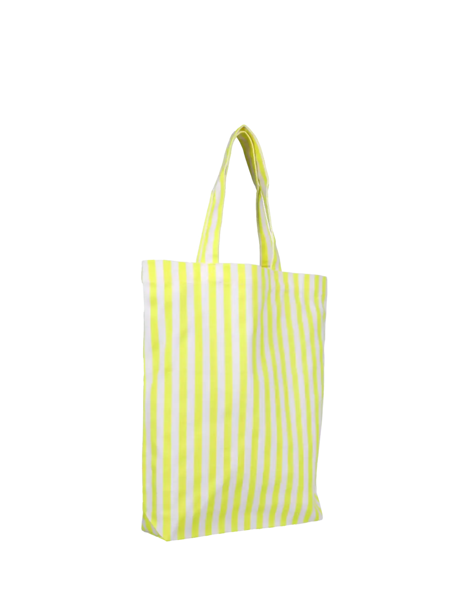 Kado Design Tote Bag - Stripes, Neon Yellow - 40x10x45cm