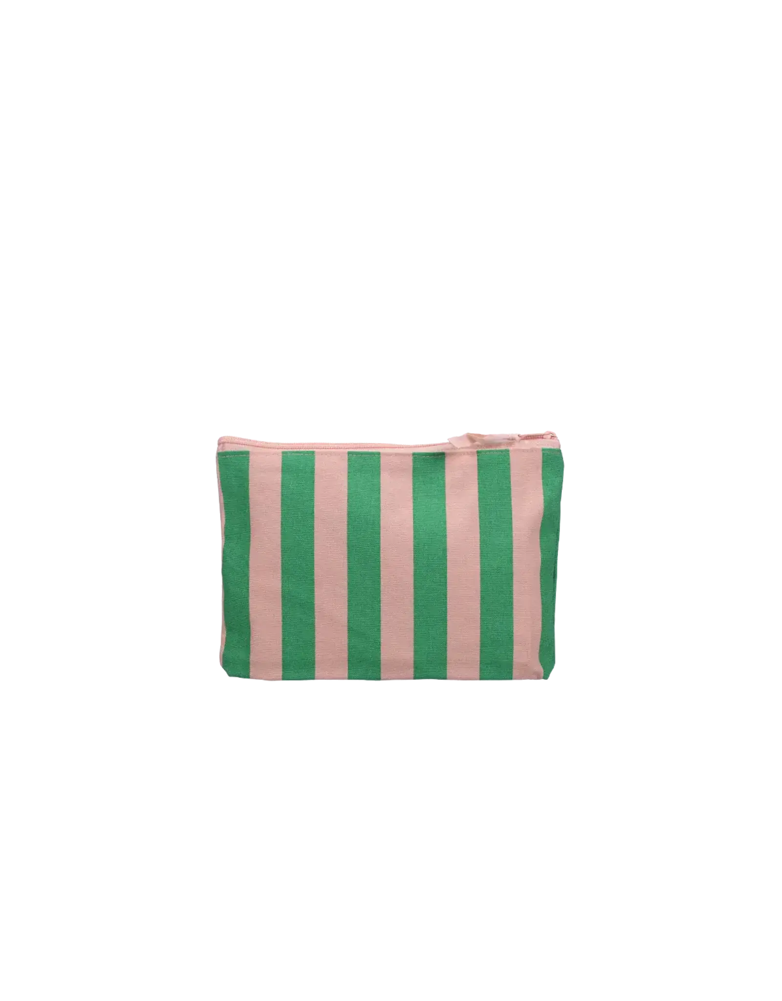 Kado Design Toilettasje - Stripes, Soft pink + Grass green - 26x3x17,5