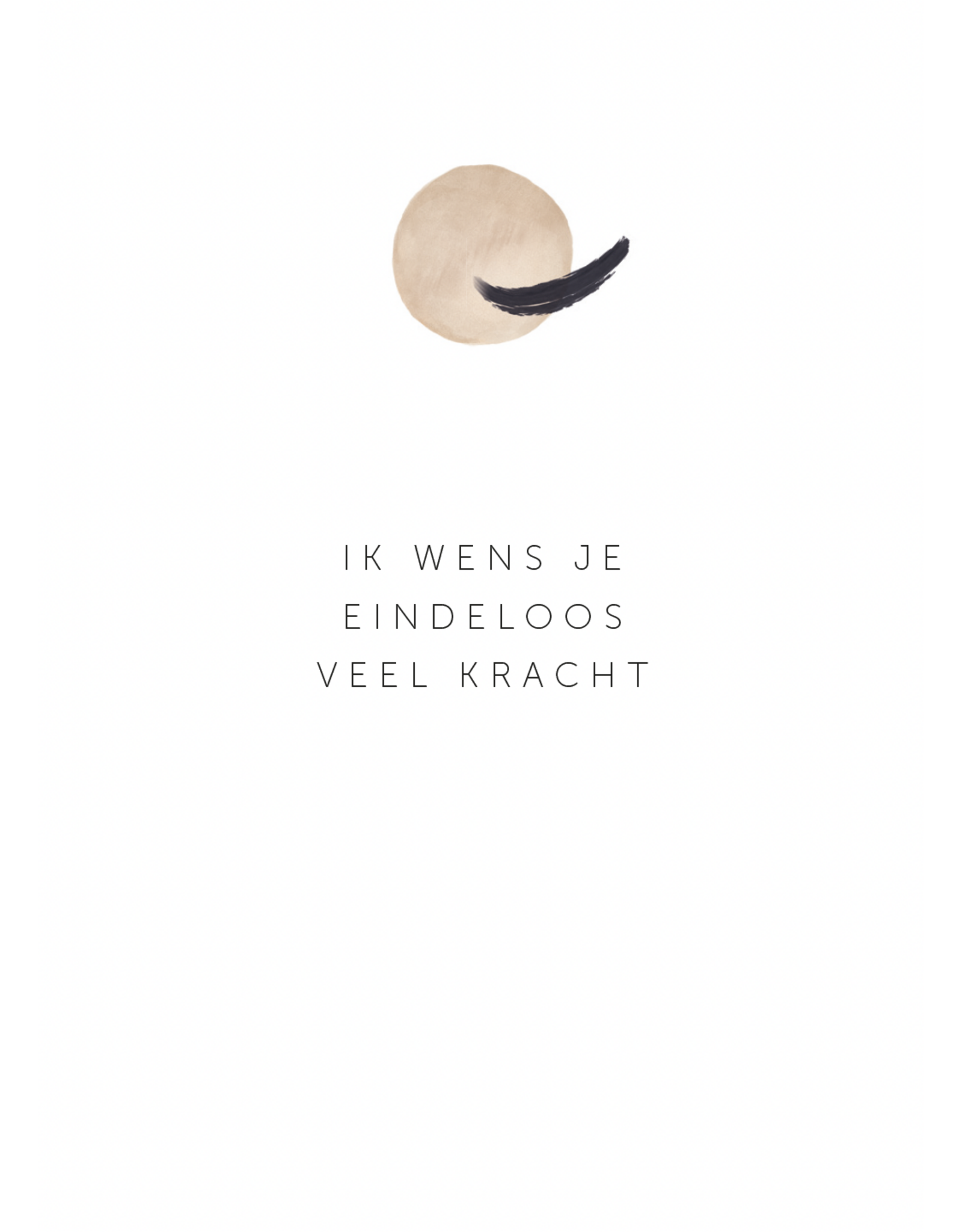 Roosmarijn Knijnenburg Mini Troostkaartje - Ik wens je eindeloos veel kracht - A7