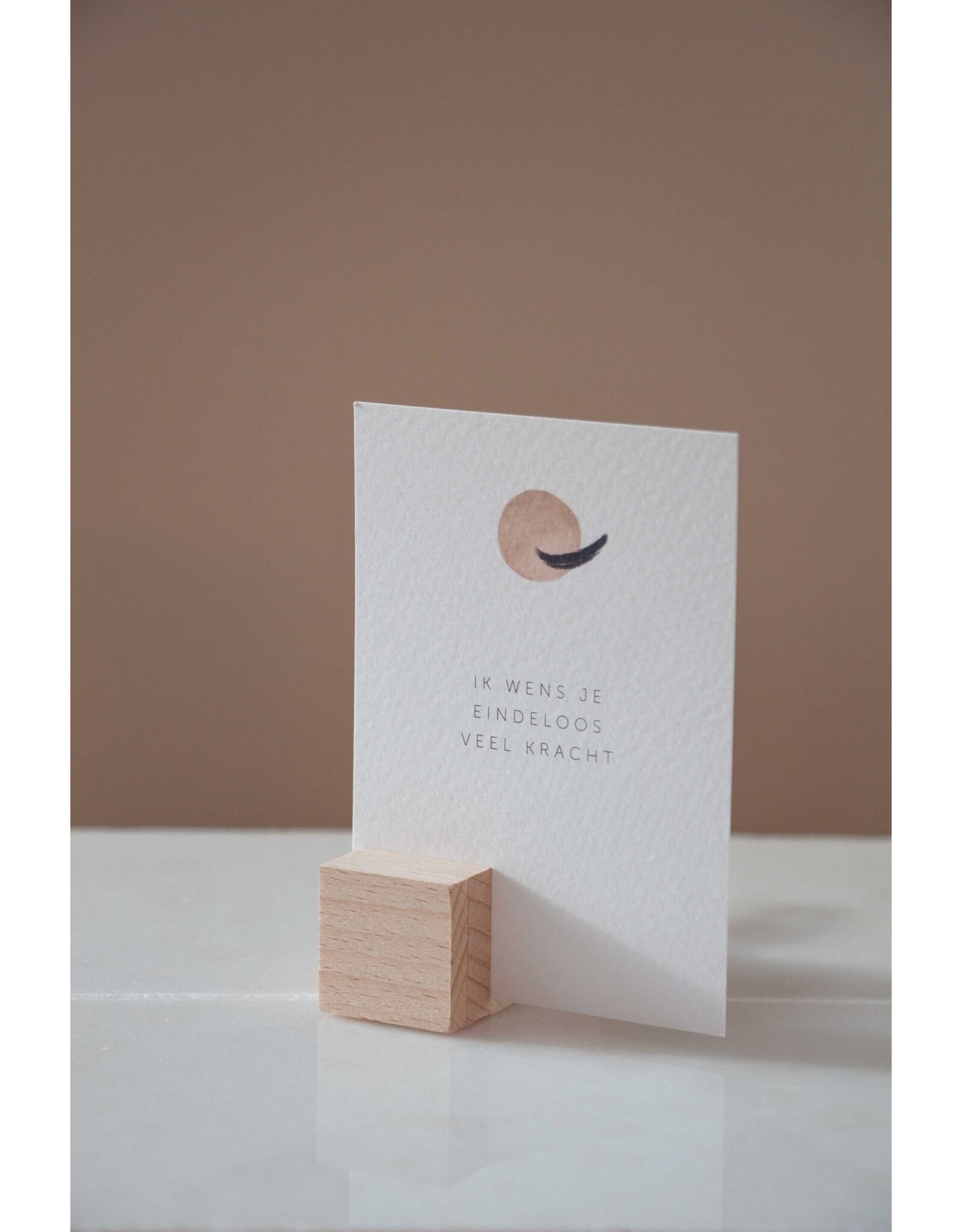 Roosmarijn Knijnenburg Mini Troostkaartje - Ik wens je eindeloos veel kracht - A7