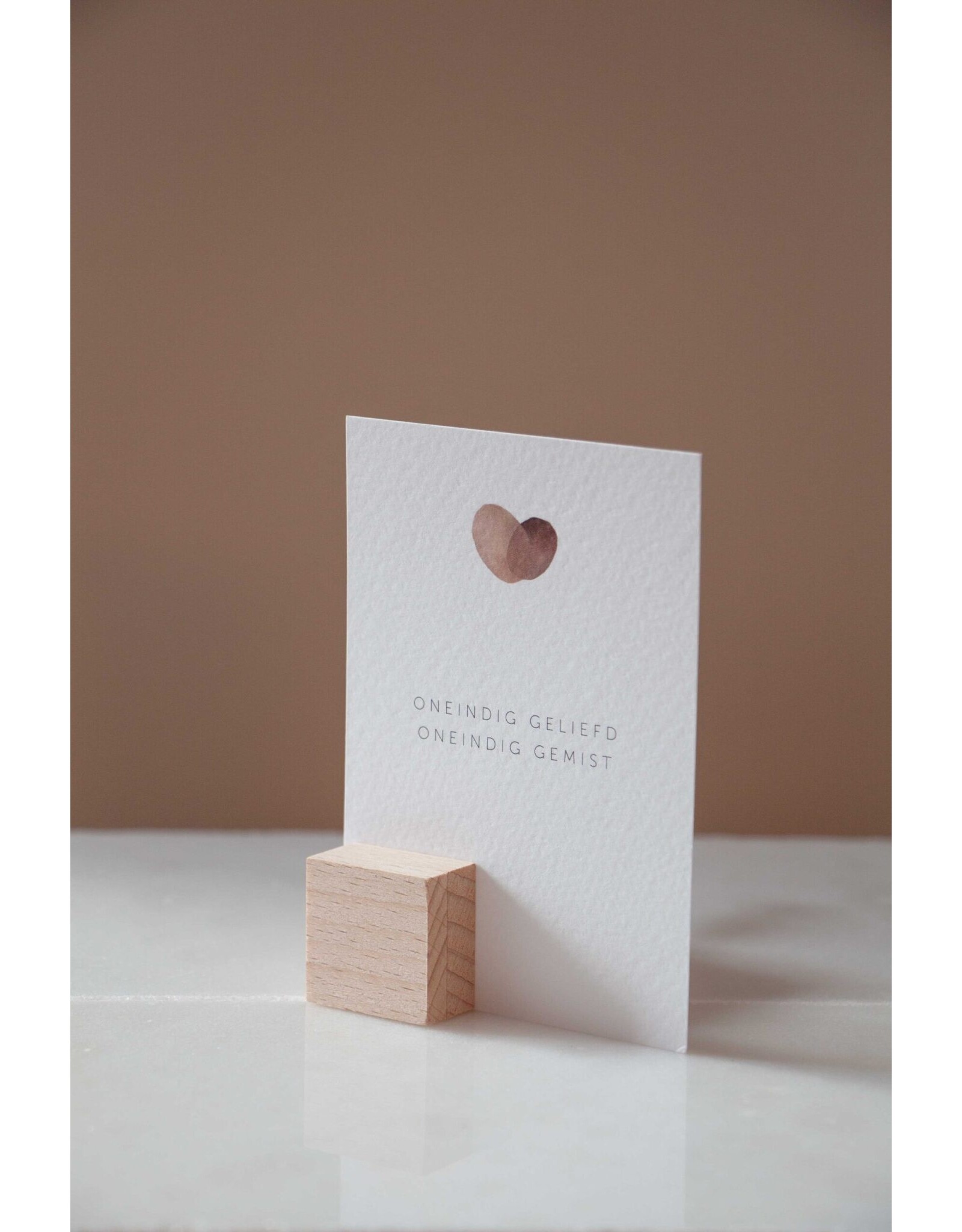 Roosmarijn Knijnenburg Mini Troostkaartje - Oneindig geliefd, oneindig gemist - A7